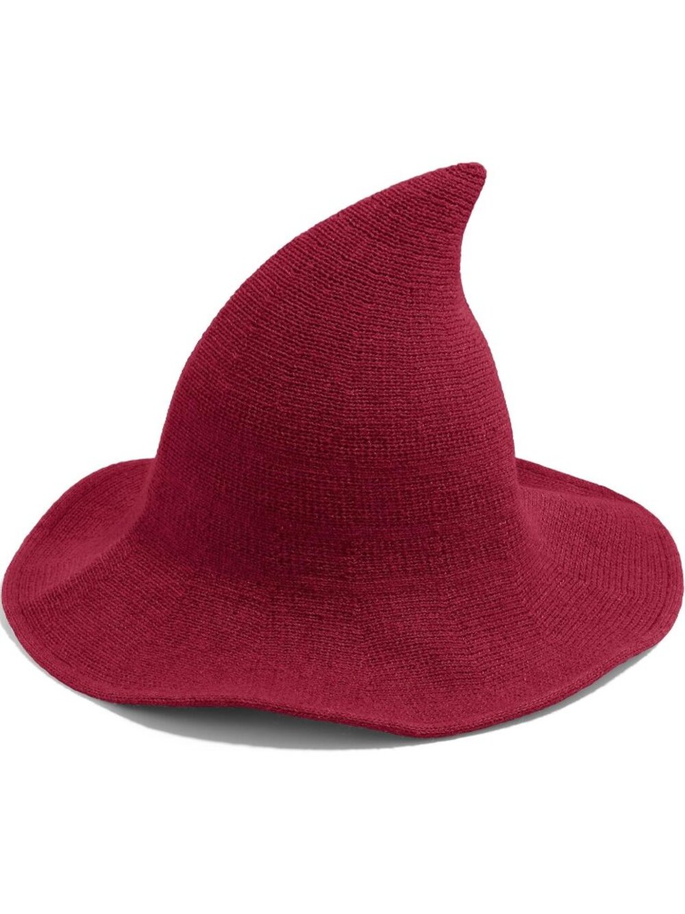 Women's Red Halloween Witch Wide Brim Foldable Wool Knitteds Wizard Hats